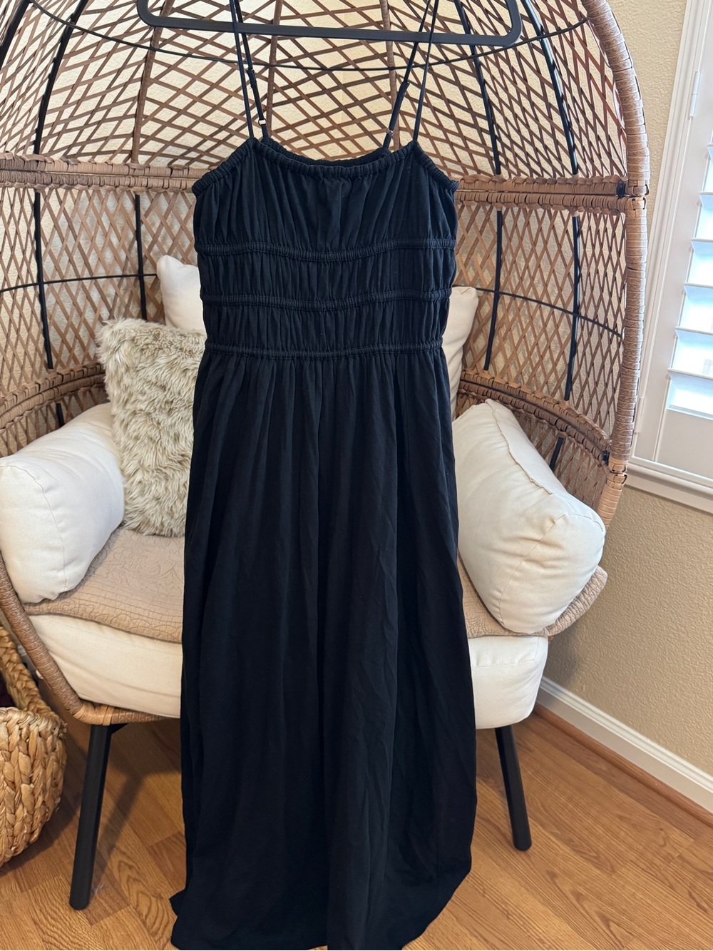 American Eagle Sunchaser Black Maxi Dress Medium NWT
